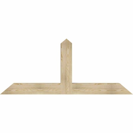 Ekena Millwork Portland Rough Sawn Timber Gable Bracket, Douglas Fir, 72"W x 30"H x 6"D x 6"F, 10/12 Pitch GBW072X30X0606POR00RDF